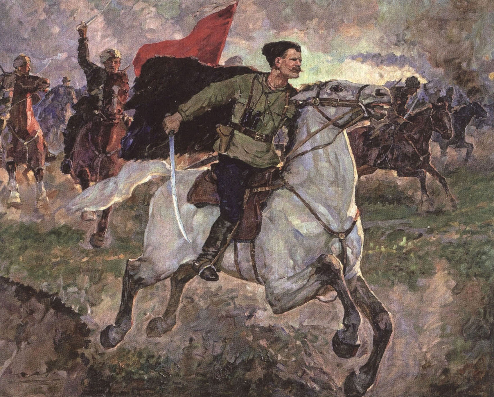 Пётр Васильев. "Чапаев в бою". 1934.